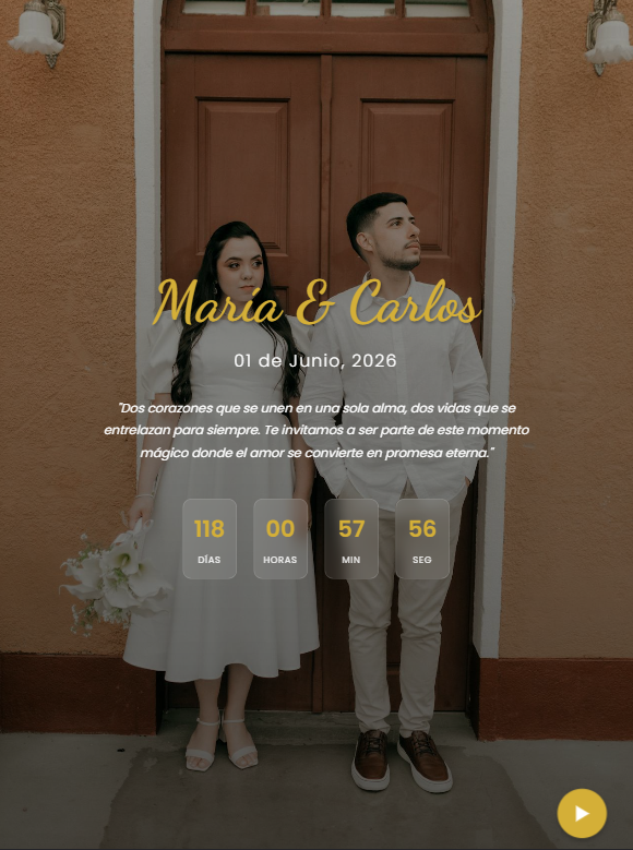 Invitacion digital de casamiento