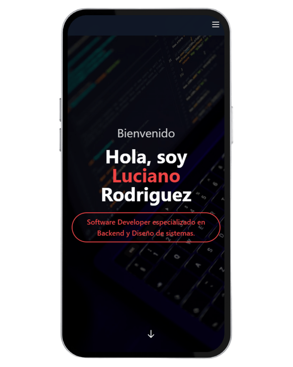 Mockup de portafolio profesional en dispositivo